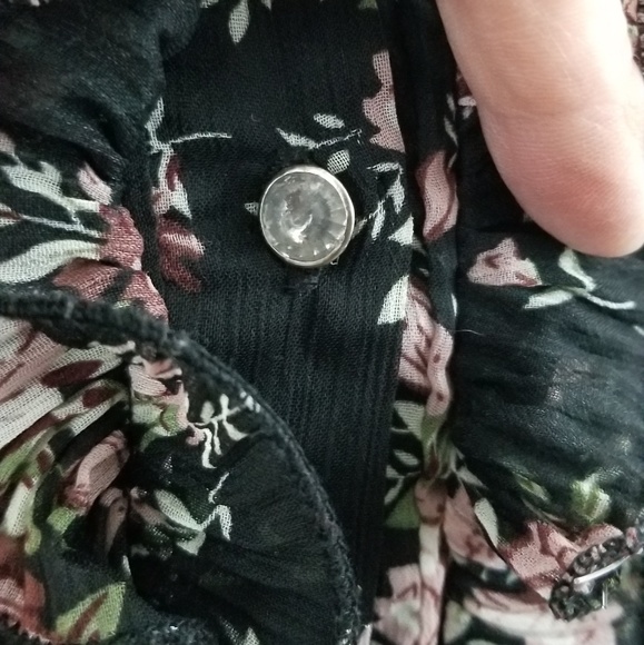 🌺 Lovely Flowy Lapis Floral w/Bell Sleeves - Picture 4 of 6